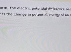 During a particular thunderstorm the electric potential